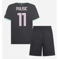 Maglia Calcio AC Milan Christian Pulisic #11 Terza Divisa Bambino 2024-25 Manica Corta (+ pantaloncini)